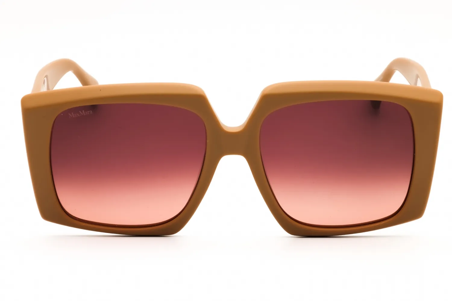Max Mara MM0024 46F Sunglasses Matte Light Brown 56mm Women 2