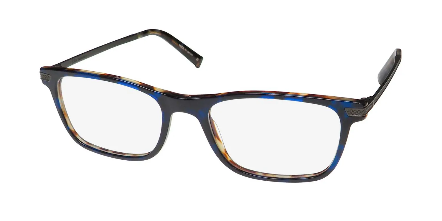 John Varvatos V412 blue/ tortoise Eyeglasses Blue 54mm