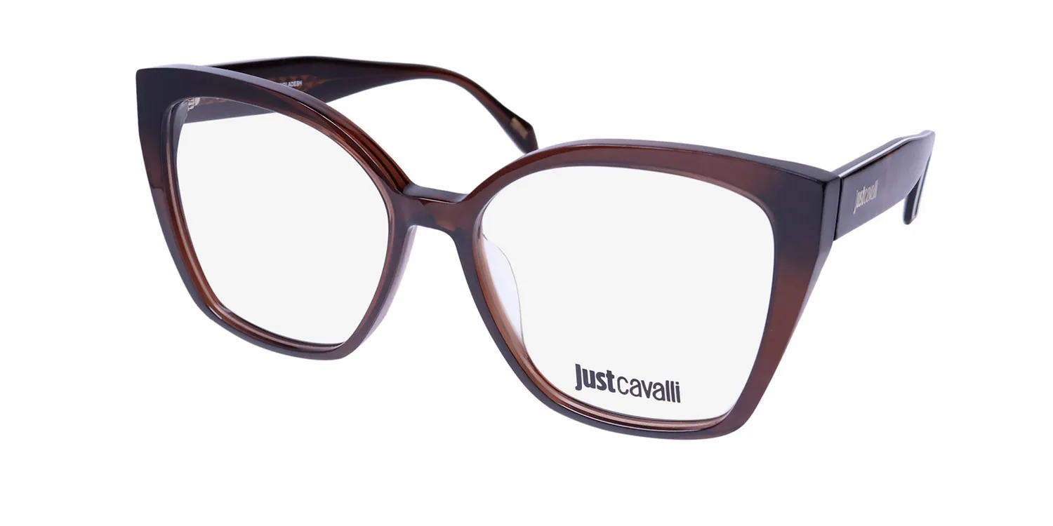 Just Cavalli Vjv005 0aak Eyeglasses Transparent Brown 56mm