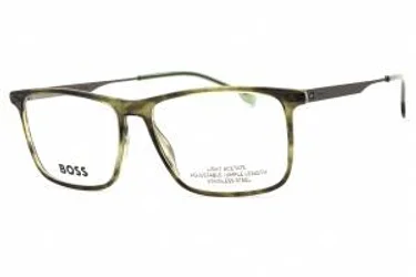 HUGO BOSS BOSS 1642 0XYG 00 Eyeglasses Ruthenium Green Horn 57mm