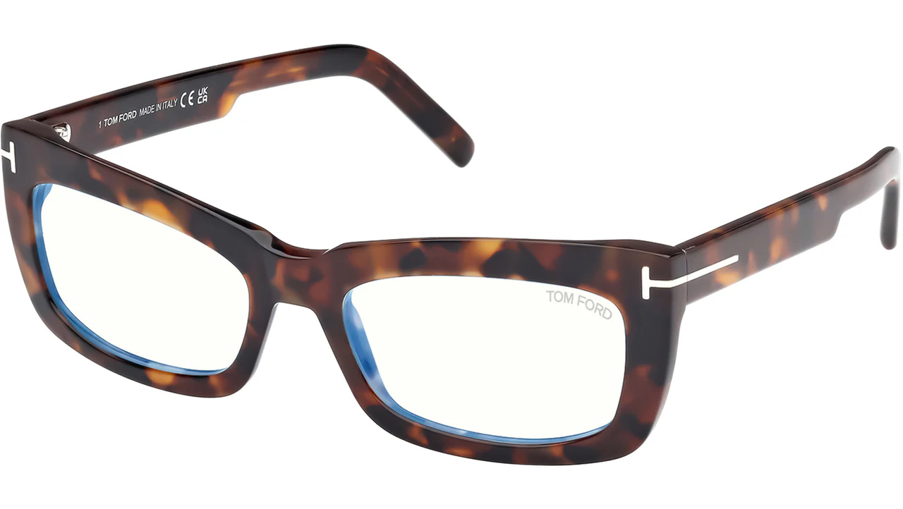 Tom Ford FT5966B 052 Eyeglasses Dark Havana 55mm Women