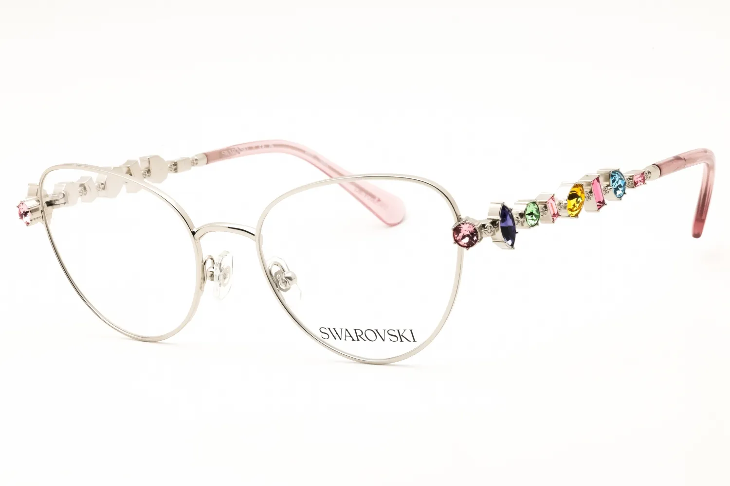 Swarovski SK1024 401M Eyeglasses Polished Silver 53mm Women