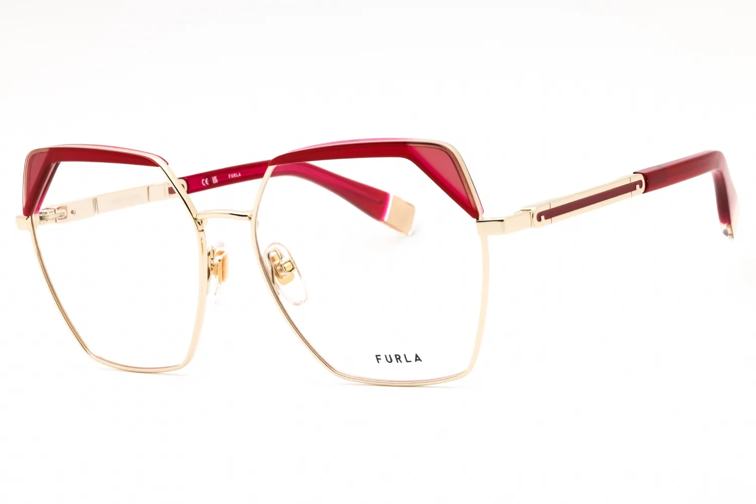 Furla VFU674V 594Y Eyeglasses Shiny Light Gold 55mm Women