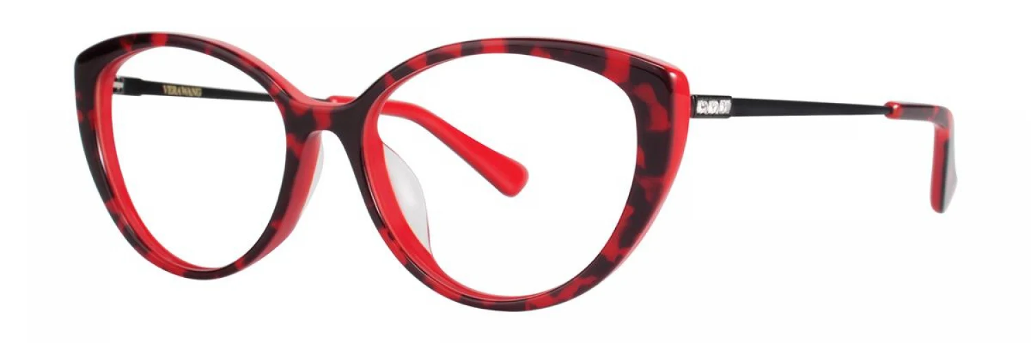Vera Wang VA19 Eyeglasses Crimson Tortoise 56mm Women