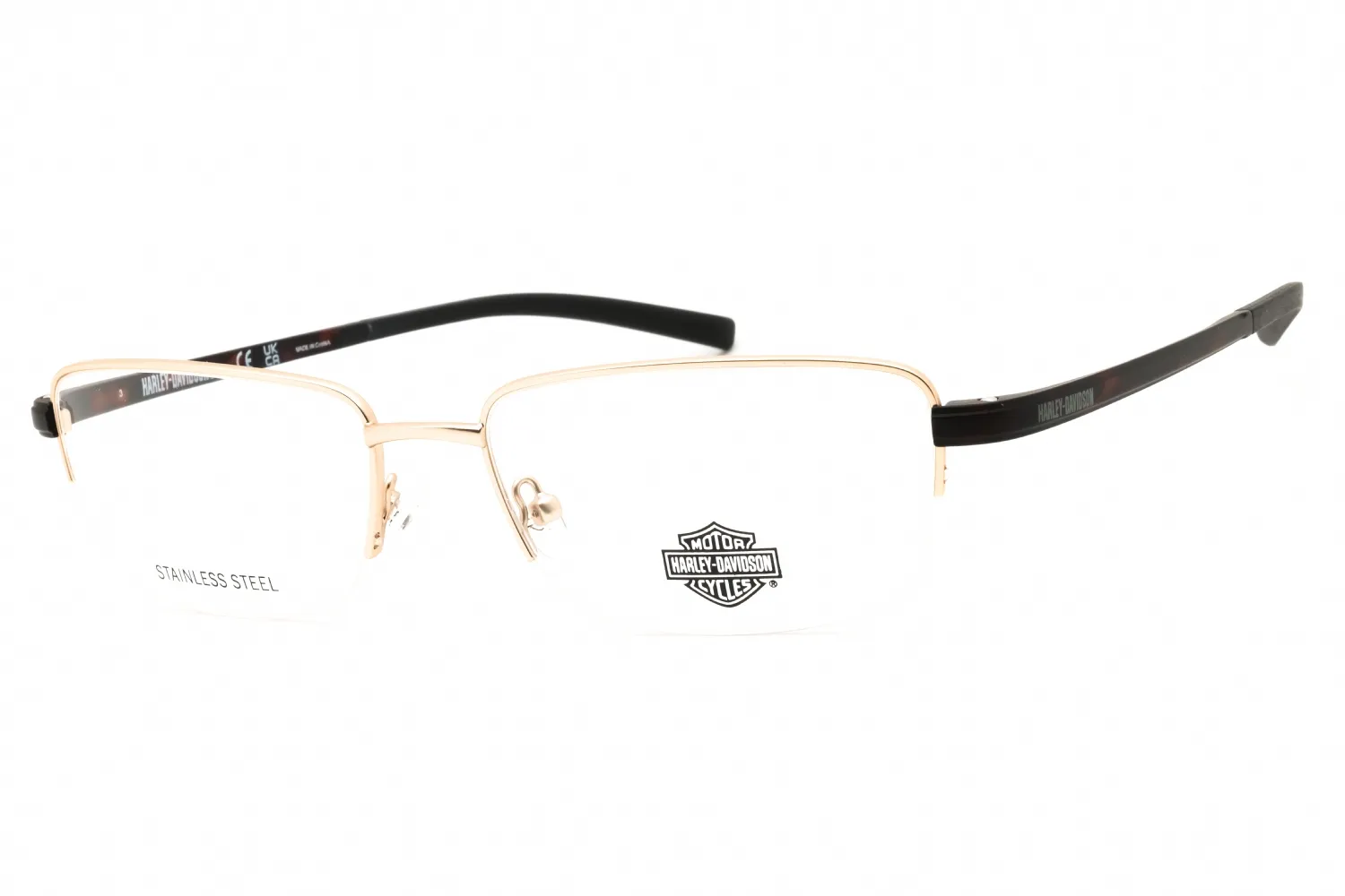 Harley Davidson HD00017 032 Eyeglasses Pale Gold 58mm Men