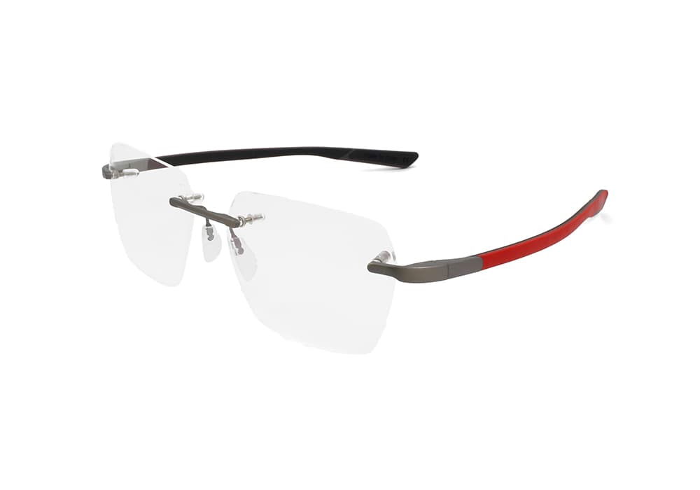 McLaren MLMS85O02 C01 Eyeglasses Gunmetal Red 54mm Men