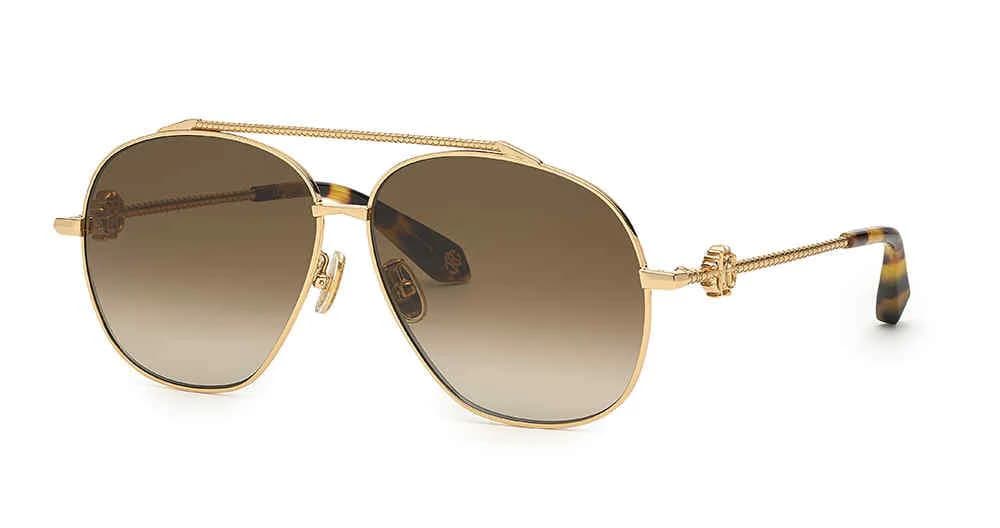 Roberto Cavalli SRC008V 300Y Sunglasses Shiny Rose Gold 62mm Unisex