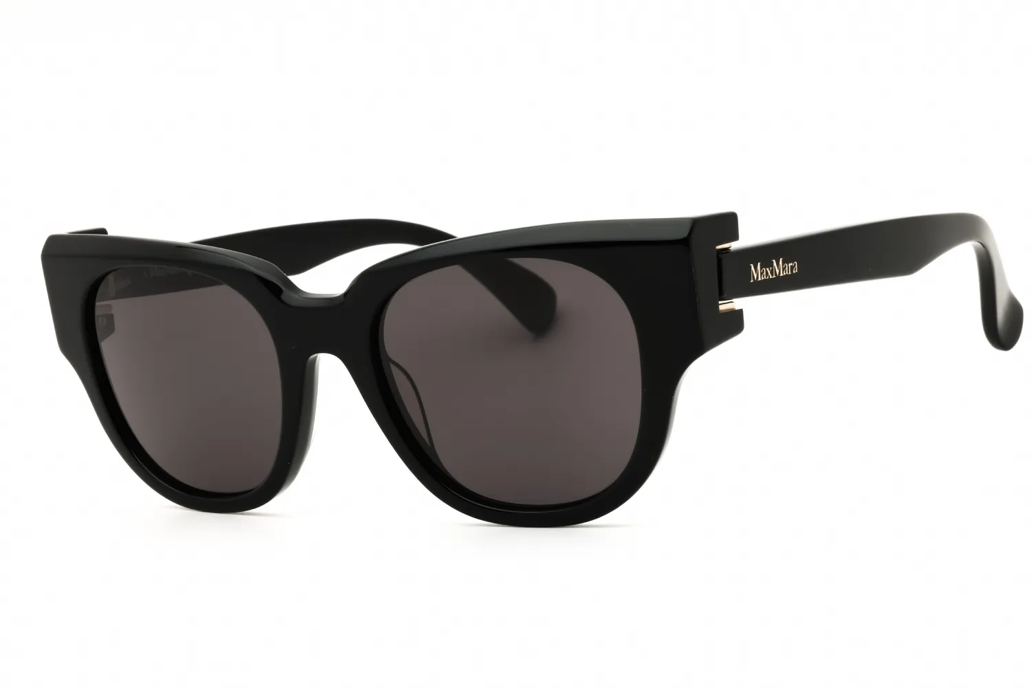Max Mara MM0138 01A Sunglasses Shiny Black 51mm Women