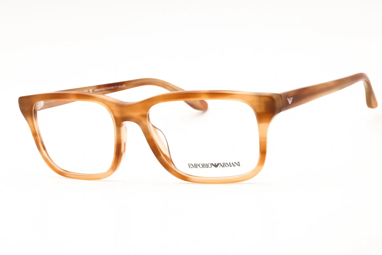 Emporio Armani 0EA3250U 6203 Eyeglasses Shiny Havana Brown 54mm Men