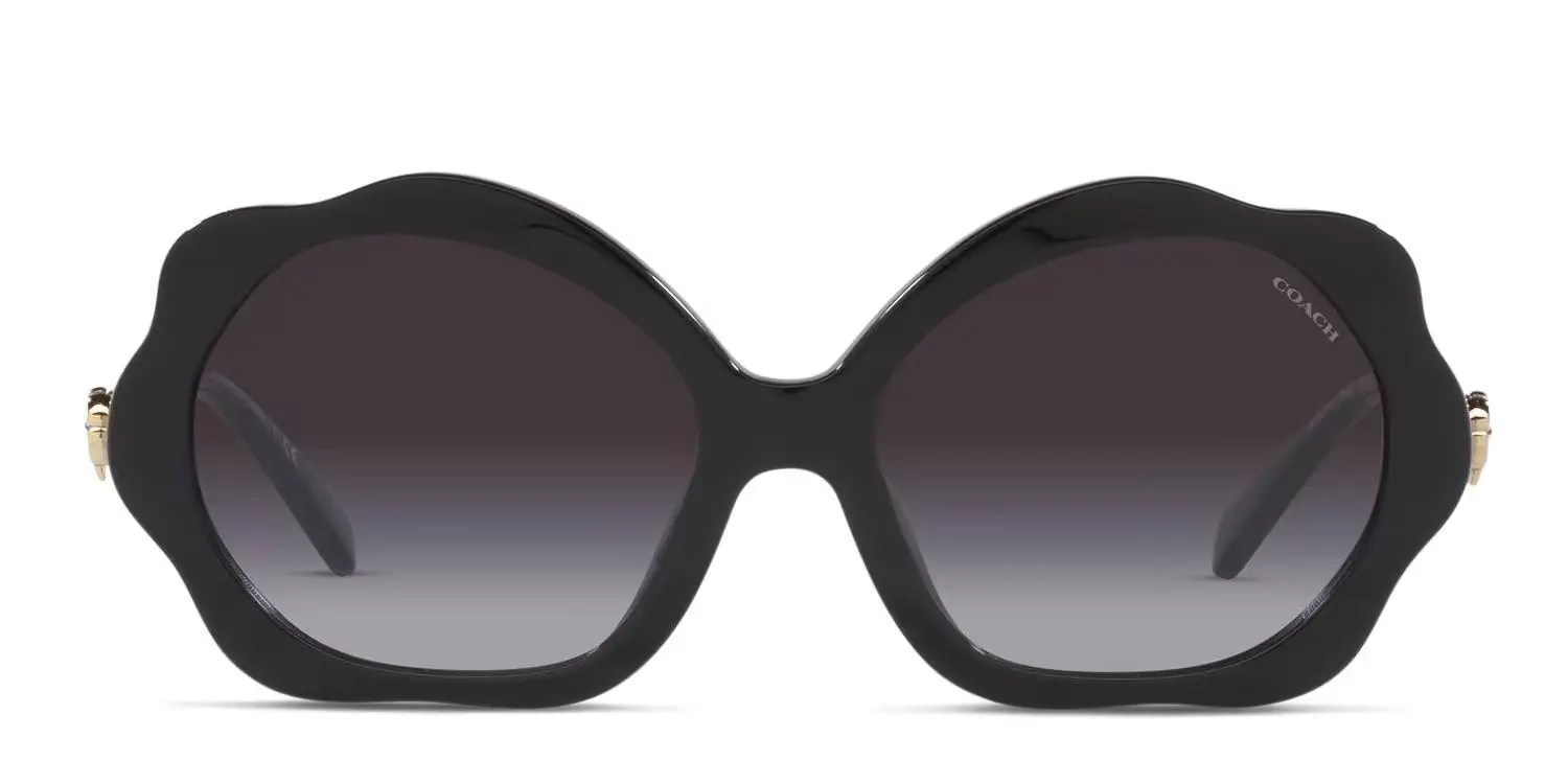 Coach HC8346BU C9200 Sunglasses Black 55mm Women 2