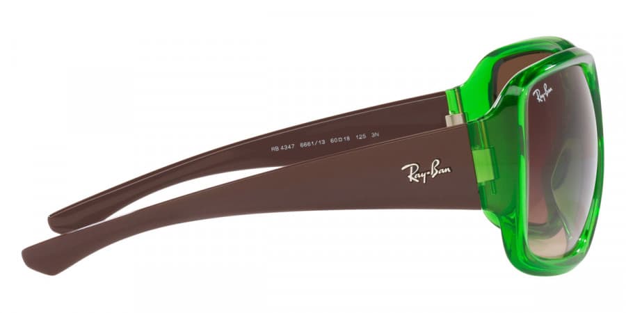 Ray-Ban RB4347 6661/13 Sunglasses Green Brown 60mm Men 3
