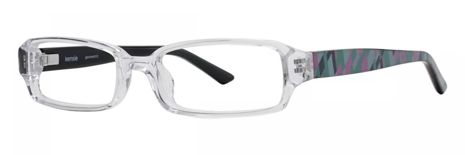 Kensie Geometric Eyeglasses Crystal 46mm Women