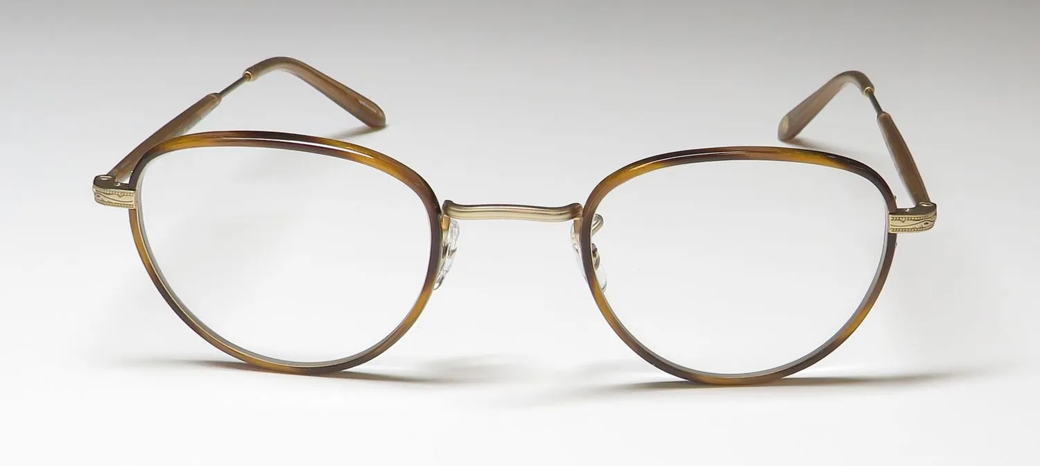 Garrett Leight Wiltern Blue Light Technology db-mg-al Eyeglasses Demi Blonde 46mm Unisex 3