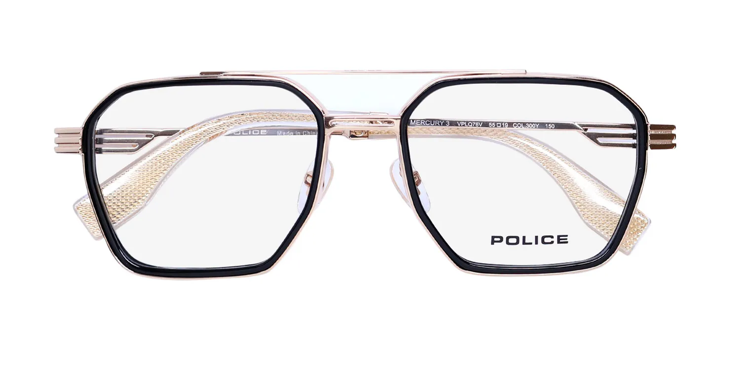Police Vplq76v Mercury 3 300y Eyeglasses Shiny Rose Gold 55mm 2