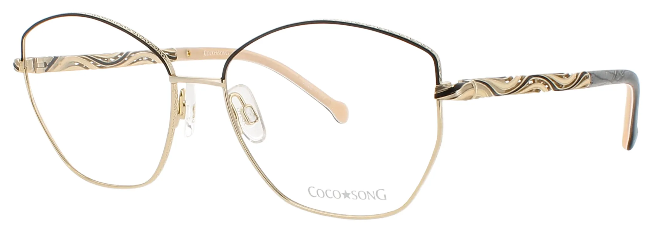 Coco Song SURFING DOLPHIN C01 Eyeglasses Gold 55mm Women