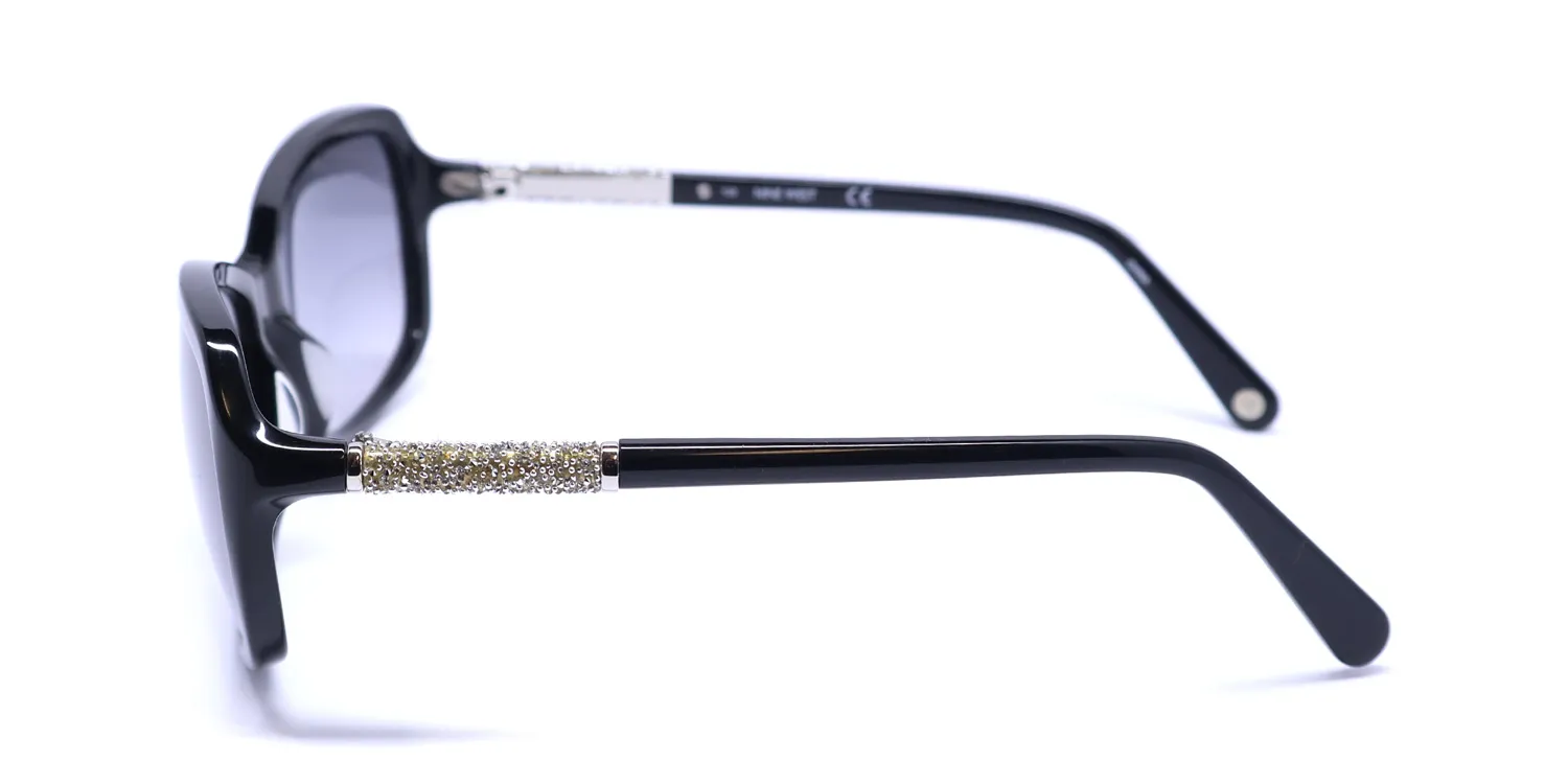 Nine West Nw627s 001 Sunglasses Black 57mm 4