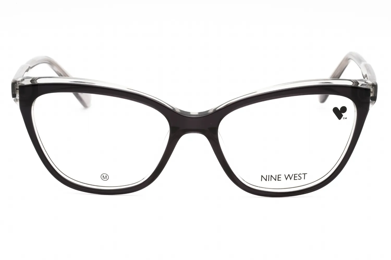 Nine West NW5219 016 Eyeglasses Grey Smoke Laminate 52mm Women 2