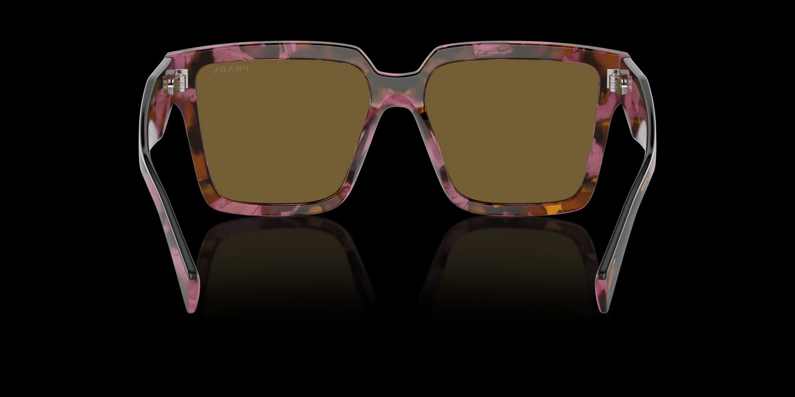 Prada SPR24Z 18N-01T Sunglasses Cognac Begonia Tortoise 56mm Unisex 4