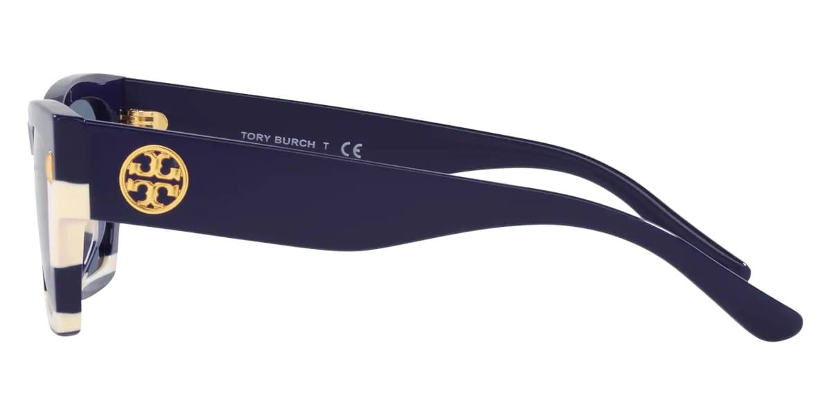 Tory Burch TY7169U 189580 Sunglasses Navy Ivory Stripes 52mm Women 3