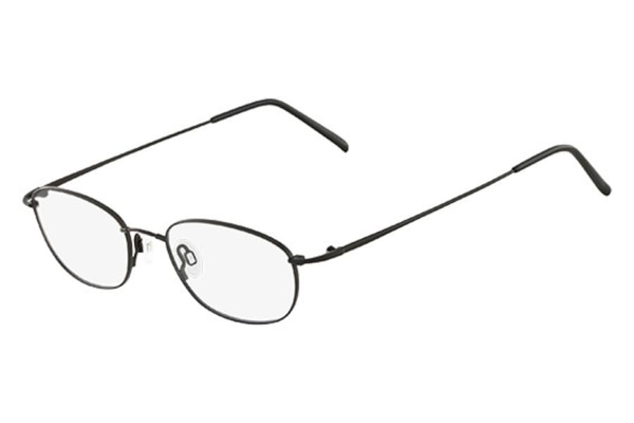 Flexon BLACK CHROME 601 Eyeglasses Black 52mm Unisex
