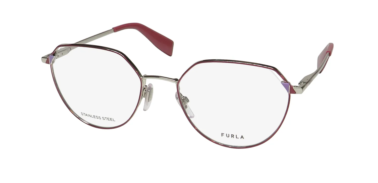 Furla Vfu502 0s87 Eyeglasses Burgundy 52mm