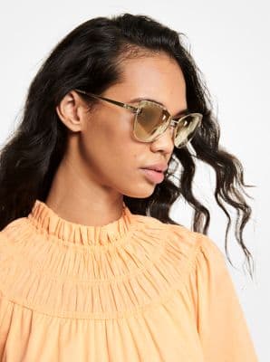 Michael Kors MK1084 San Leone 10146E MK1084 SAN LEONE Sunglasses Gold 140mm Women 3