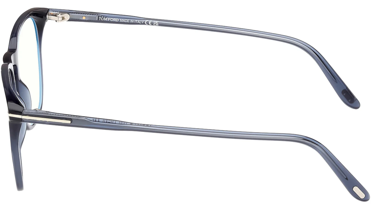 Tom Ford FT5937B 090 Eyeglasses Shiny Blue 52mm Men 4