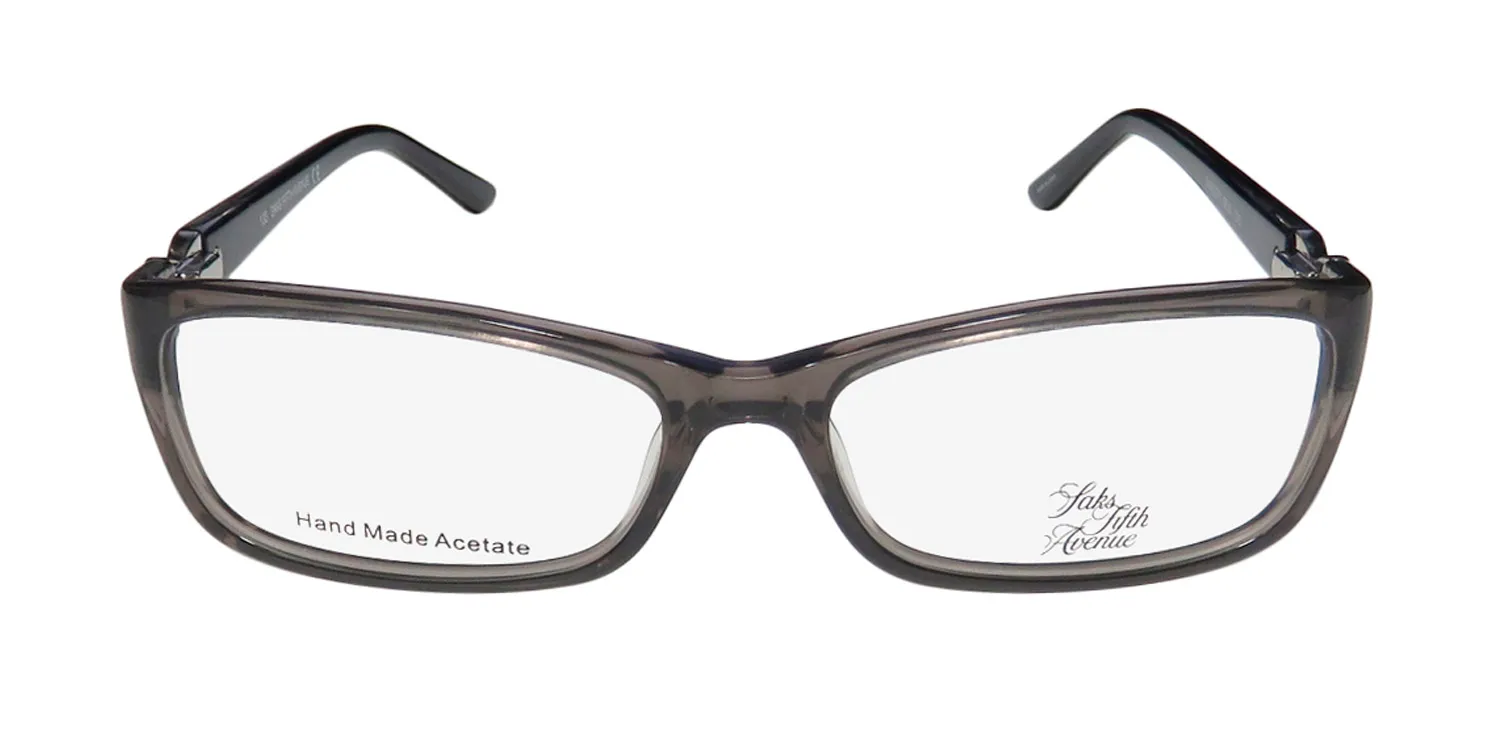 Saks Fifth Avenue 271 0fx8 Eyeglasses Onyx Crystal 51mm Women 3