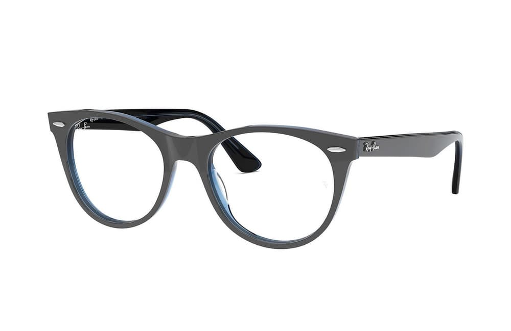 Ray-Ban RB2185-V 5988 Eyeglasses Gray Transparent Blue 52mm Unisex