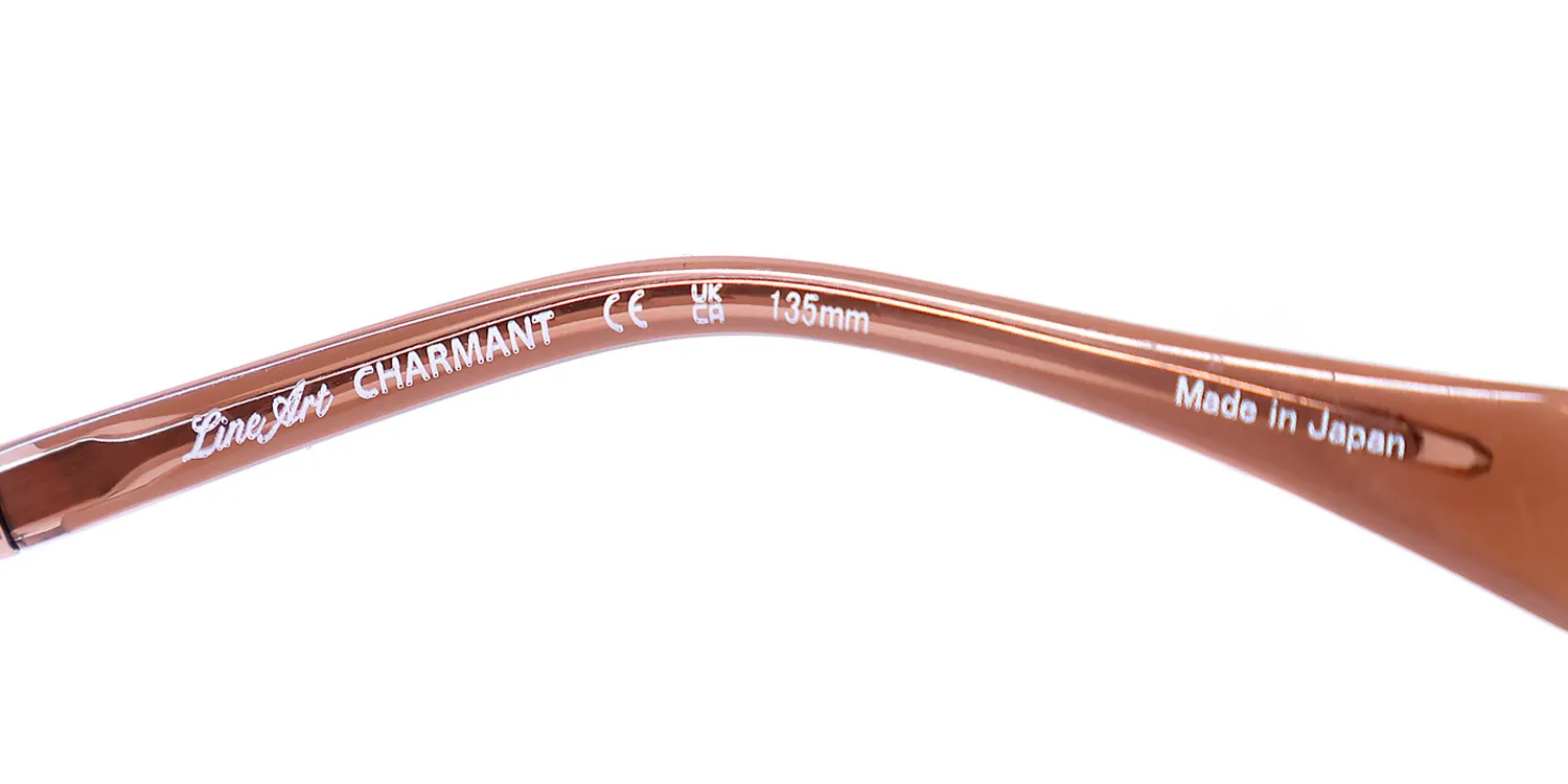 Charmant 2164 lb Eyeglasses Light Brown 49mm Women 7