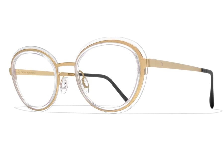 Blackfin BF890 Col. 1096 Eyeglasses Matte Gold/crystal Clear 49mm Unisex