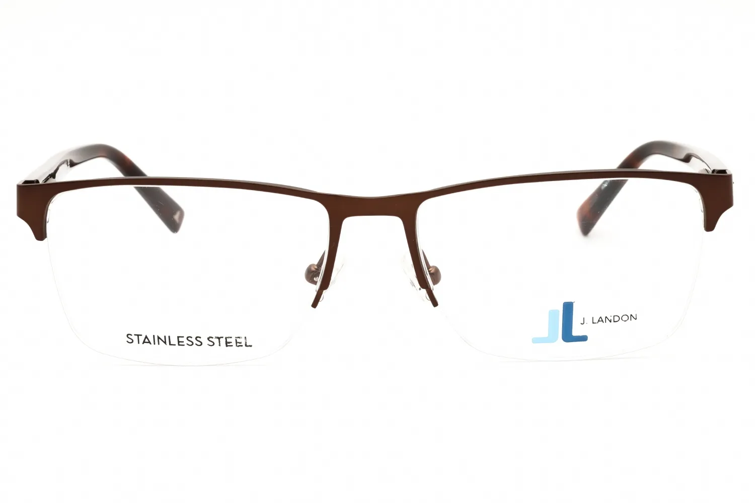 J. Landon JL50009 049 Eyeglasses Matte Dark Brown 57mm Men 2