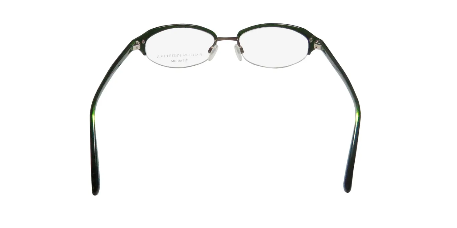 Barton Perreira Sylvia hun/mol Eyeglasses Green 49mm 5