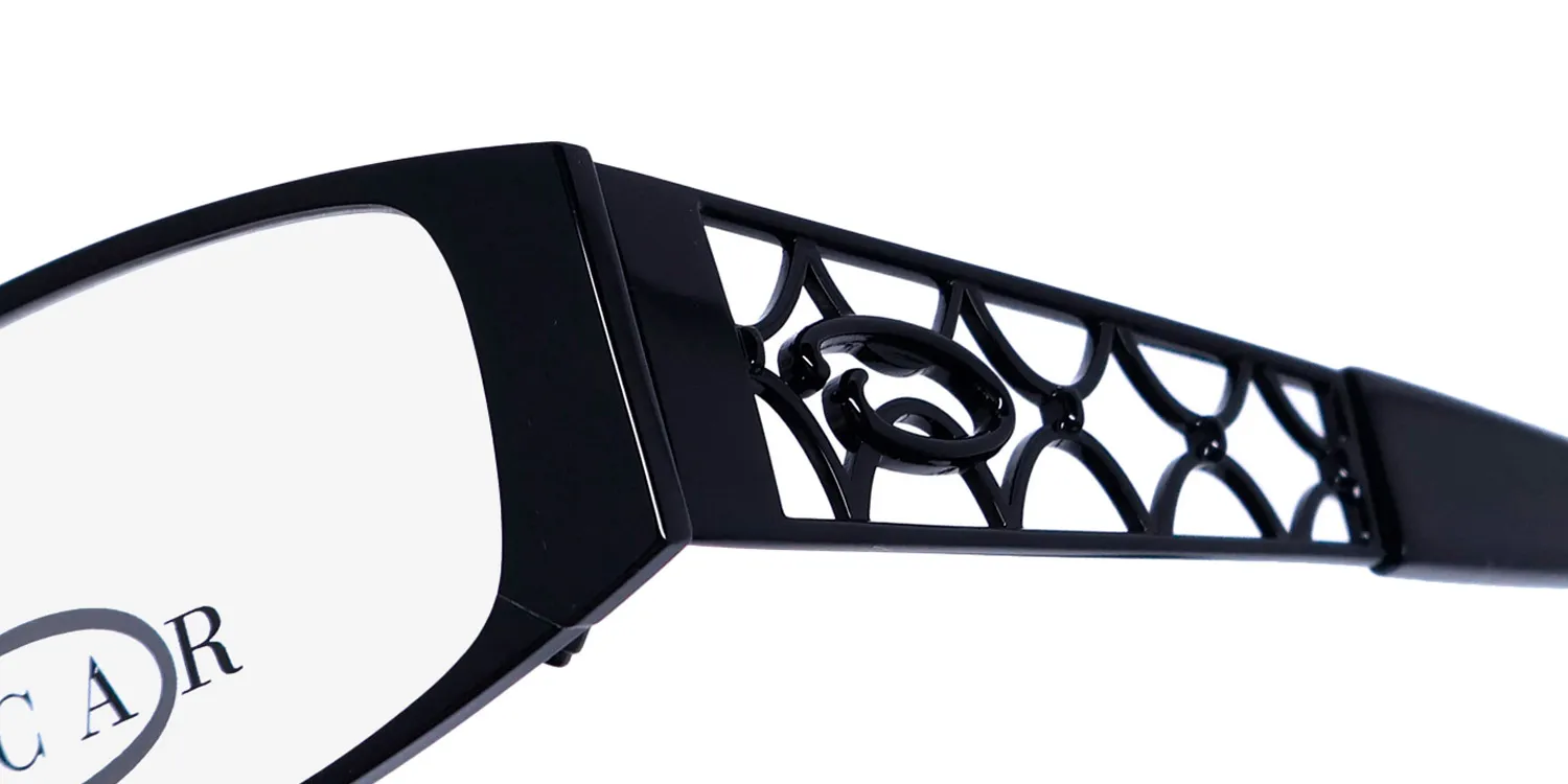 Oscar de la Renta Osl 714 001 Eyeglasses Shiny Black 52mm 6