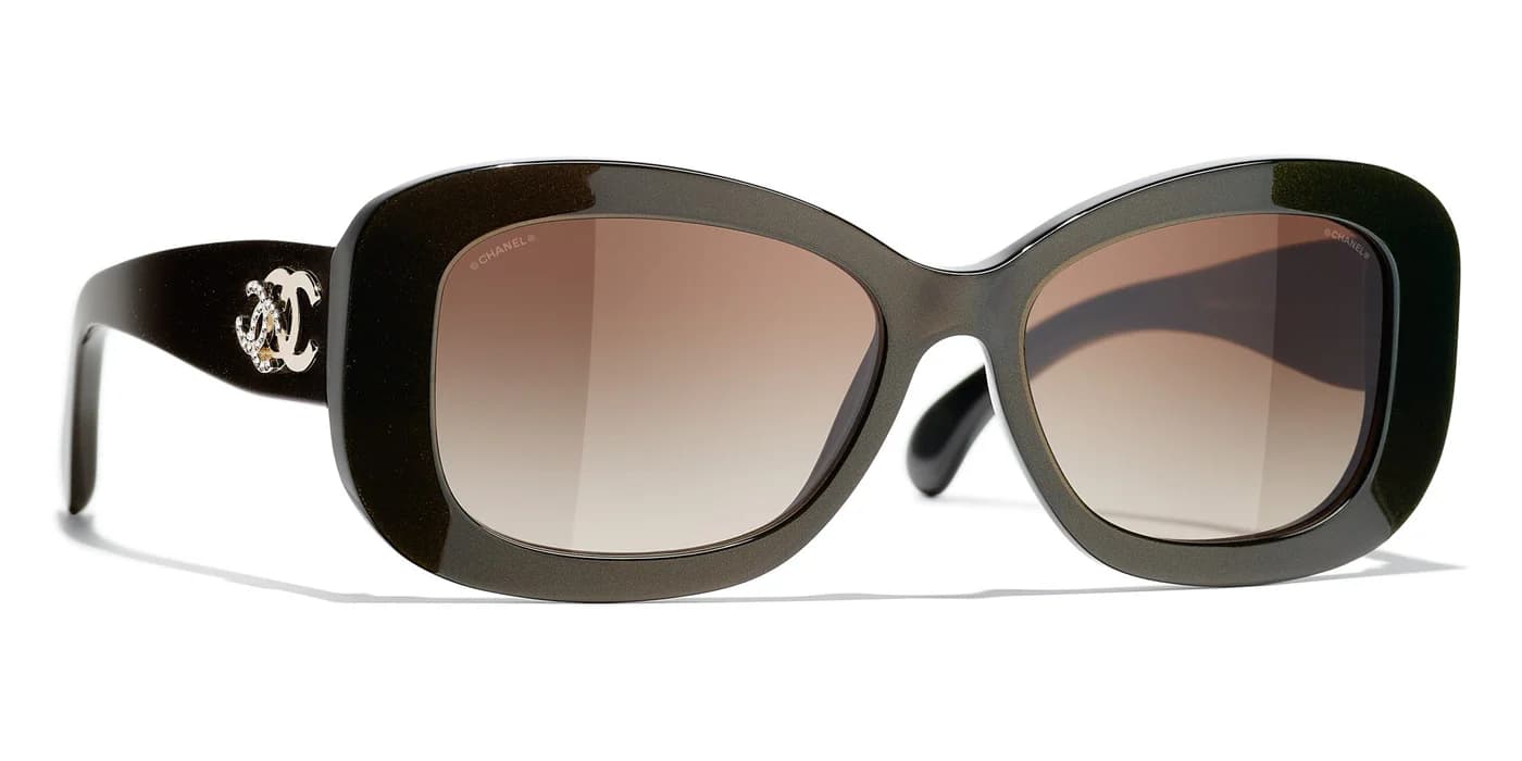 Chanel 5468-B c.1706/S5 Sunglasses Brown 140mm Women