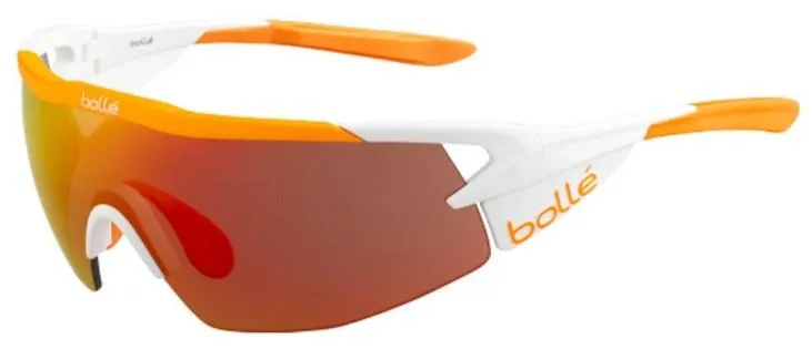 Bolle AEROMAX MATTE WHITE/FLUO ORAN Sunglasses Matte White 13mm Unisex