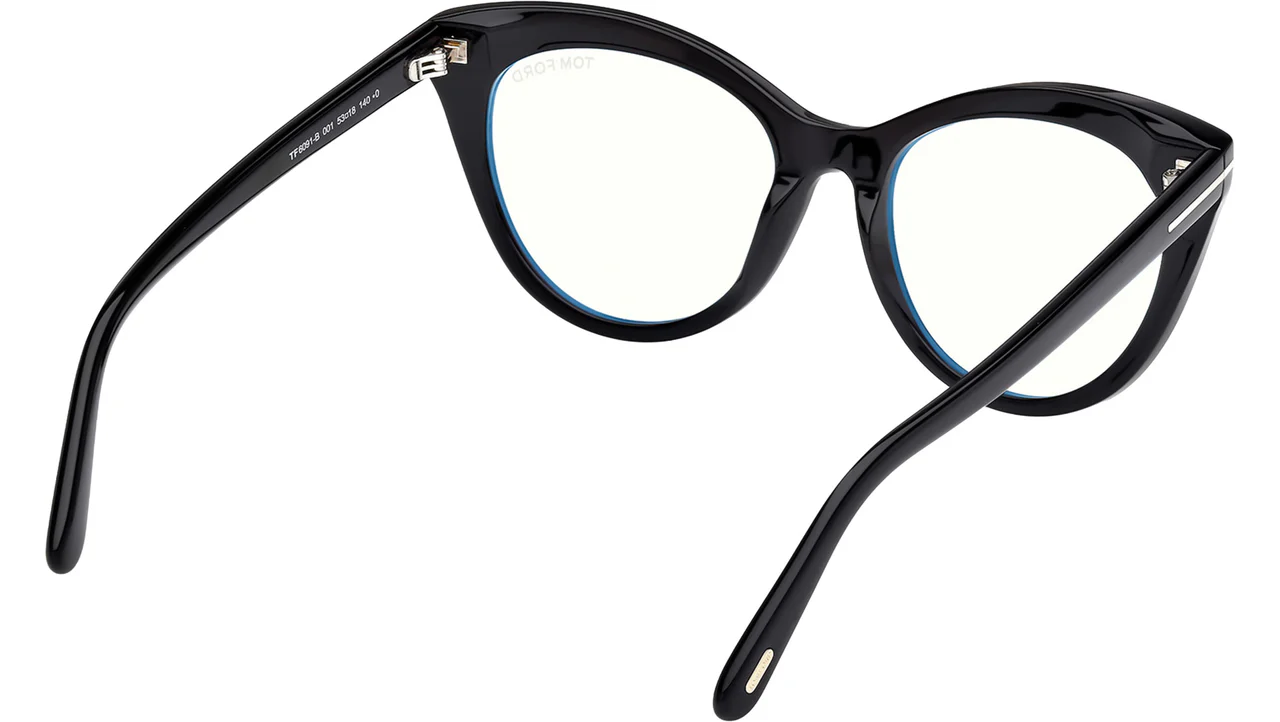 Tom Ford FT6091B 001 Eyeglasses Shiny Black 53mm Women 5