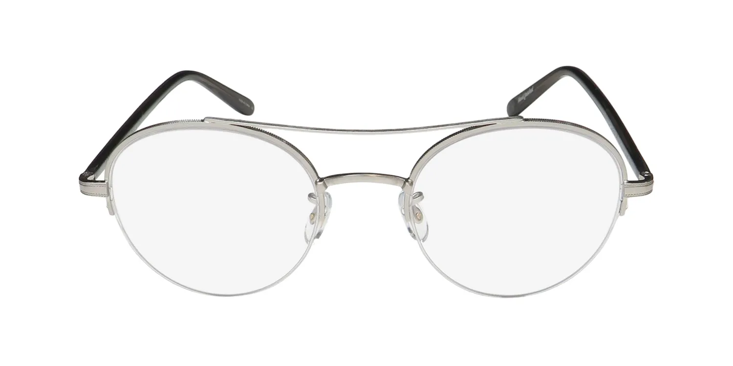 Garrett Leight Manchester Blue Light Technology bs-gcr Eyeglasses Brushed Silver 48mm Unisex 3