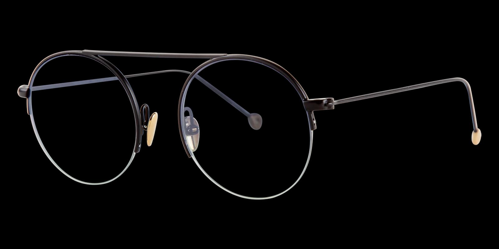 Nathalie Blanc Hermes C248 Eyeglasses Matte Black 49mm Women