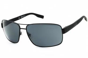 HUGO BOSS 0521/S 0003 00 Sunglasses Matte Black (ah Gray Polarized Lens) 64mm