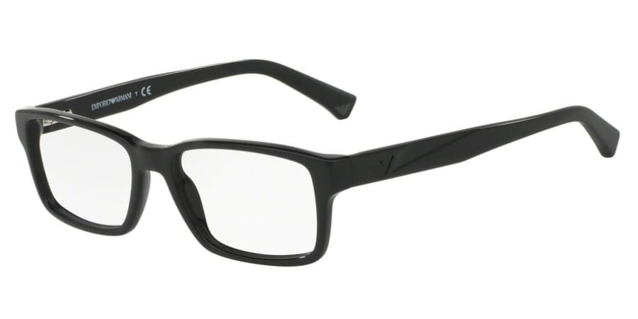 Emporio Armani EA3087 5017 Eyeglasses Black Green 56mm Unisex