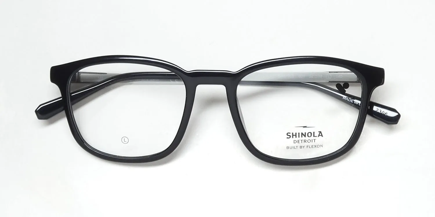 Flexon Shinola 37002 001 Eyeglasses Black 52mm Unisex 2