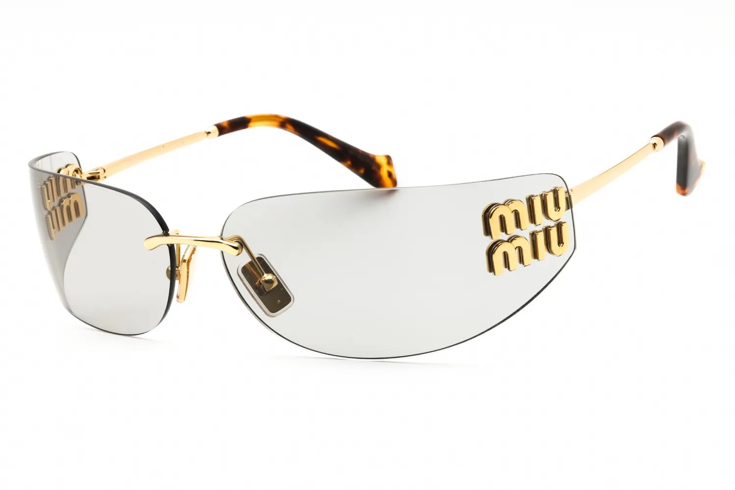 Miu Miu 0MU A51S 5AK50K Sunglasses Gold 75mm Women