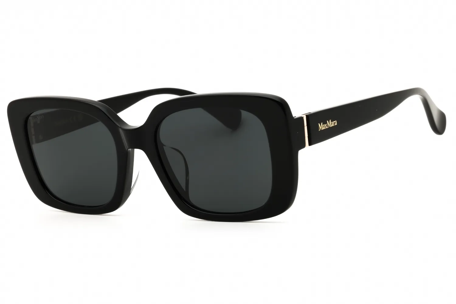 Max Mara MM0155-k 01A Sunglasses Shiny Black 54mm Women
