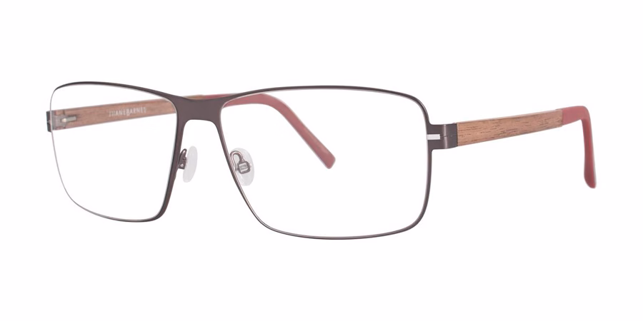 Jhane Barnes Quadrangle Eyeglasses Gunmetal 58mm Men