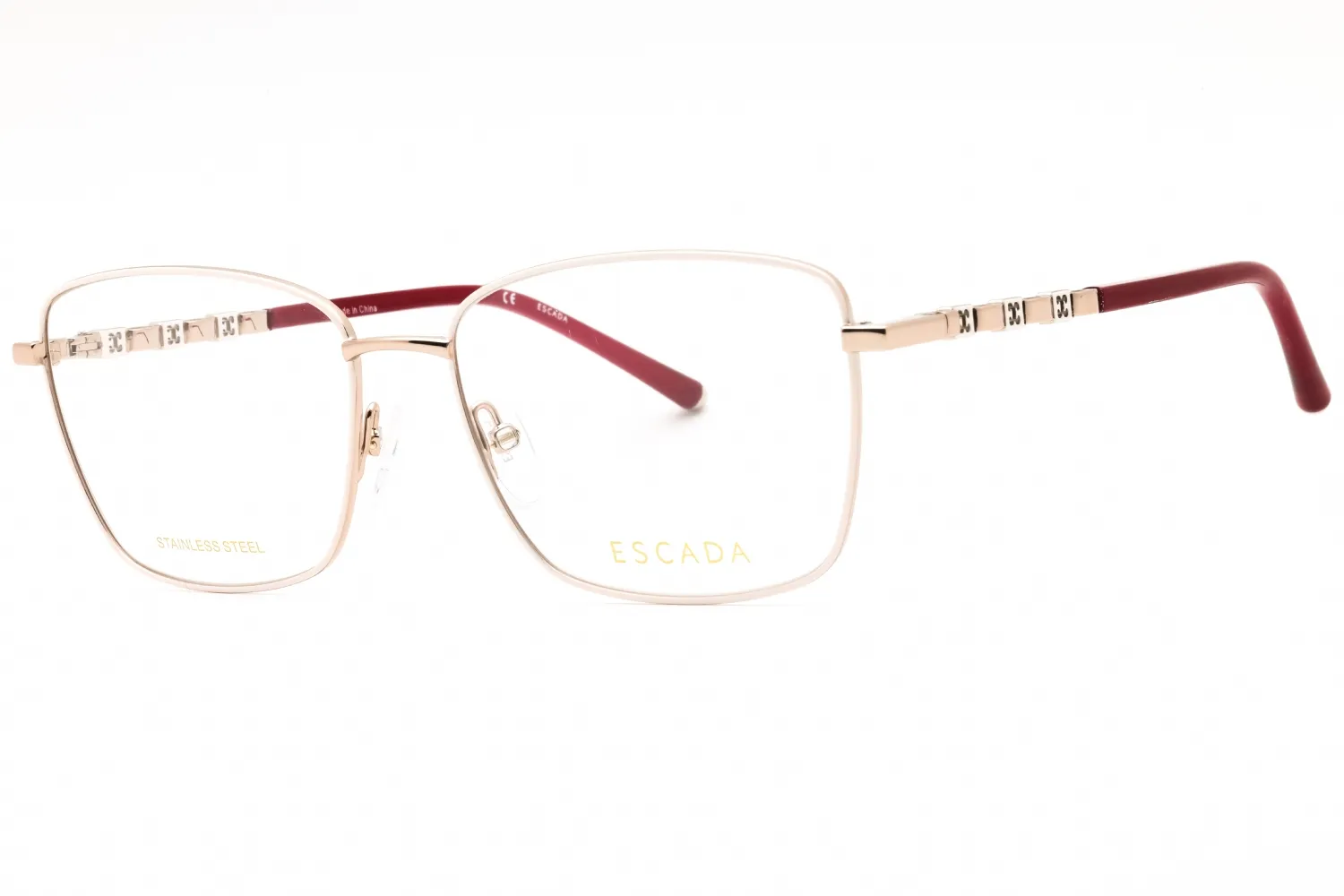 Escada VESD53 0E59 Eyeglasses Shiny Red Gold 55mm Women