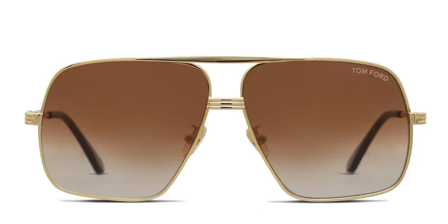Tom Ford FT 0735-H/S 30F 30F Sunglasses Gold 62mm Men 2