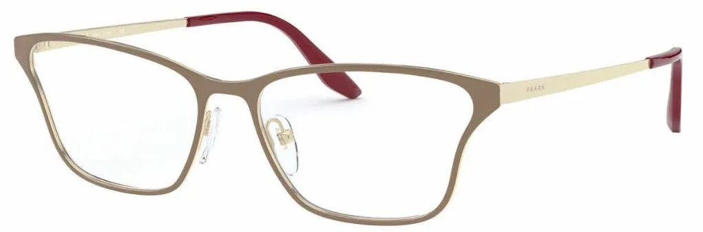 Prada 0PR60XV 5541O1 Eyeglasses Pale Gold 53mm Women