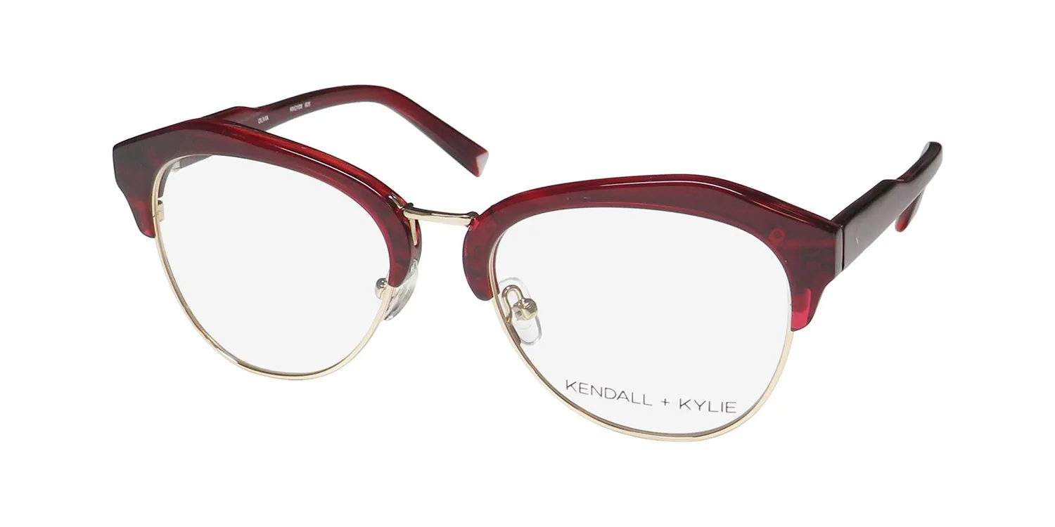 Kendall + Kylie Kko108 Olivia 605 Eyeglasses Burgundy 52mm