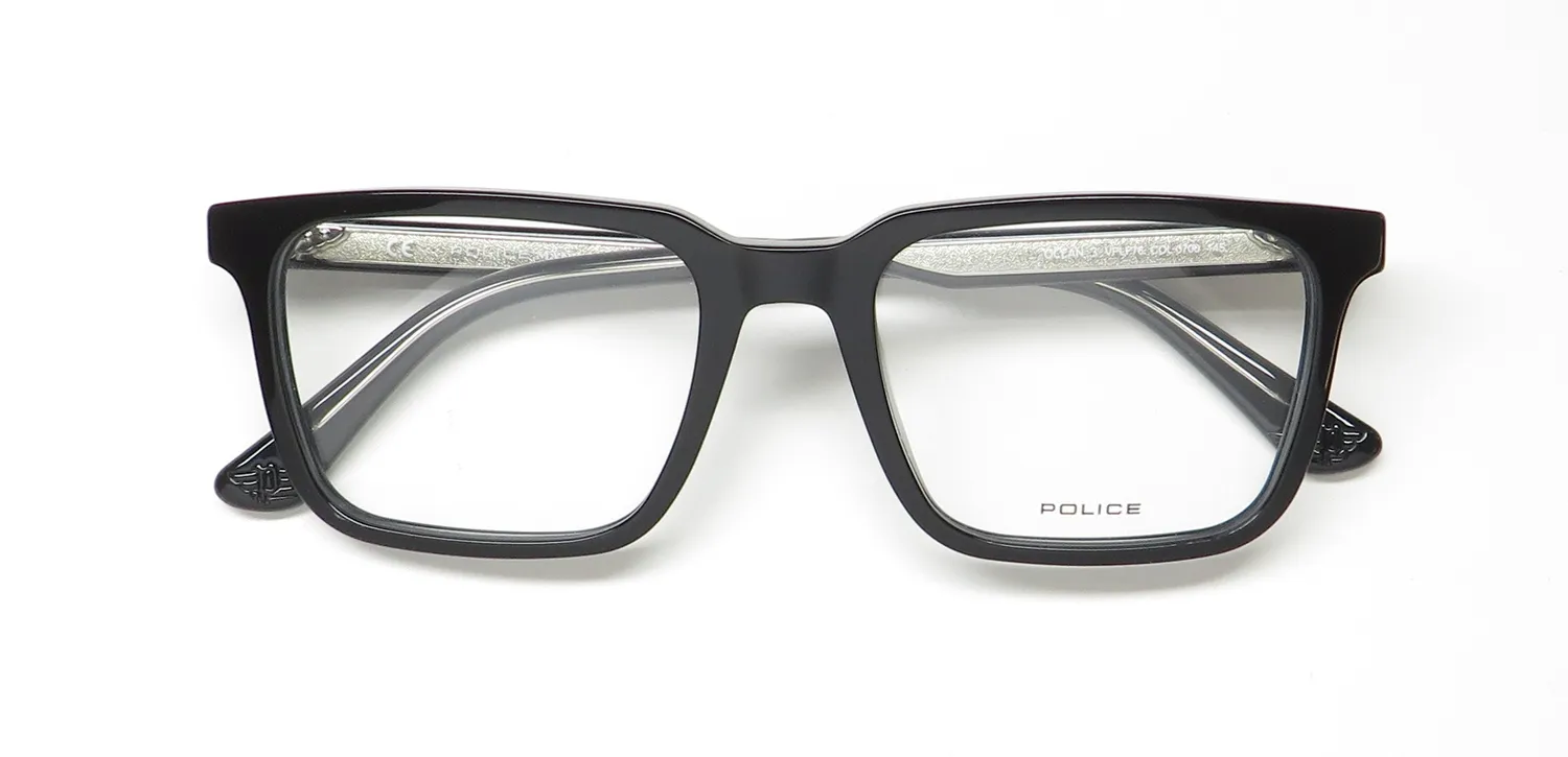 Police Vplf76 Ocean 3 0700 Eyeglasses Black 53mm 2